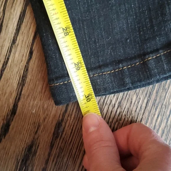 Dark Strtch Denim Overalls with Clear Gemlike Bottons sz 5/6 - Picture 12 of 13